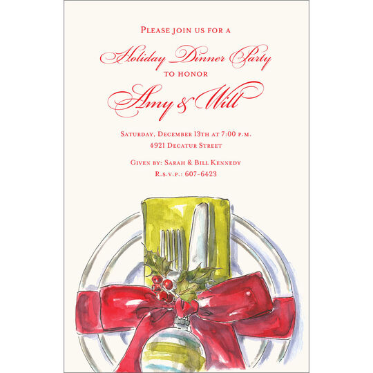 Festive Plate Invitations